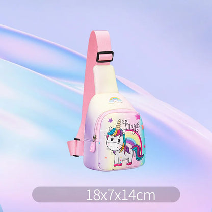 Kindergarten Girls School Bags Rainbow Horse Design Children's Schoolbag Primary School Backpack For Student Unicorn Travel Bags