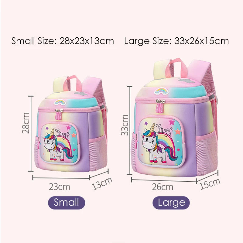 Kindergarten Girls School Bags Rainbow Horse Design Children's Schoolbag Primary School Backpack For Student Unicorn Travel Bags