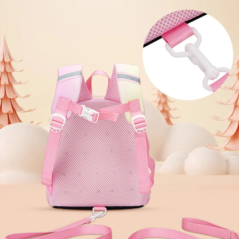 Kindergarten Girls School Bags Rainbow Horse Design Children's Schoolbag Primary School Backpack For Student Unicorn Travel Bags