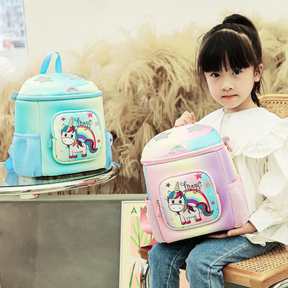 Kindergarten Girls School Bags Rainbow Horse Design Children's Schoolbag Primary School Backpack For Student Unicorn Travel Bags