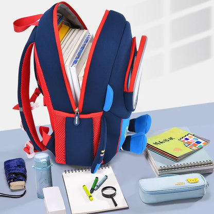 Kindergarten Kids 3D Cartoon Robot School Bags for Boys Neoprene 2-6 Years Toddler Backpacks Children Bags Girls Book Back Pack