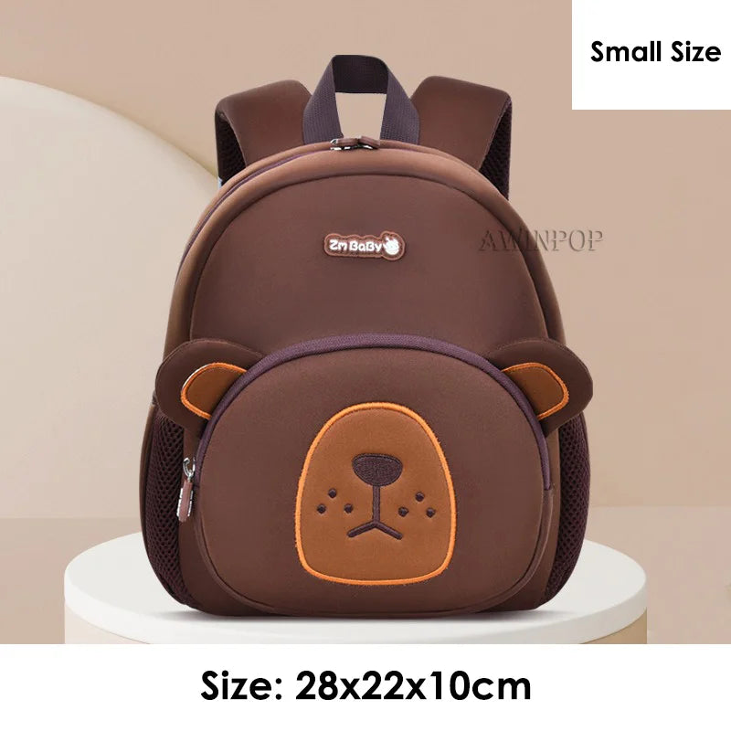 Kindergarten Kids School Backpacks Cartoon 3D Cat Book Bag Light Weight Student Boys Lion School Bags Mochilas Para Estudiantes