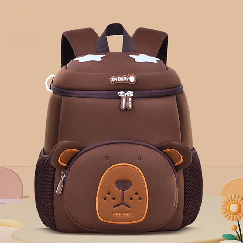 Kindergarten Kids School Backpacks Cartoon 3D Cat Book Bag Light Weight Student Boys Lion School Bags Mochilas Para Estudiantes