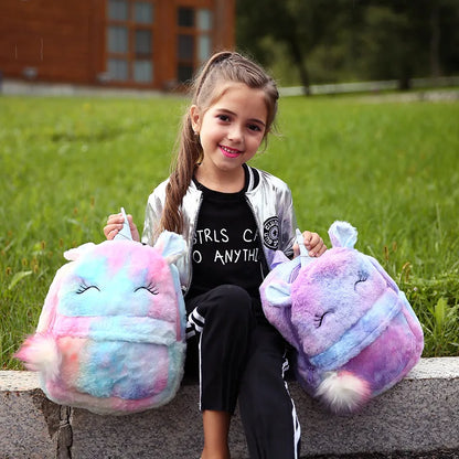 Kindergarten Kids School Bags Cartoon Unicorn Girls' Backpack Princess Casual Pack Children Travel Bag Mochilas Para Estudiantes