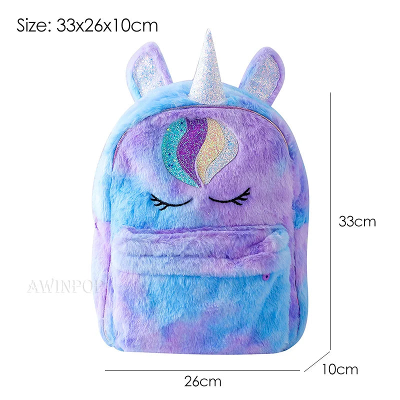 Kindergarten Kids School Bags Cartoon Unicorn Girls' Backpack Princess Casual Pack Children Travel Bag Mochilas Para Estudiantes