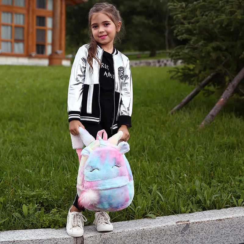 Kindergarten Kids School Bags Cartoon Unicorn Girls' Backpack Princess Casual Pack Children Travel Bag Mochilas Para Estudiantes