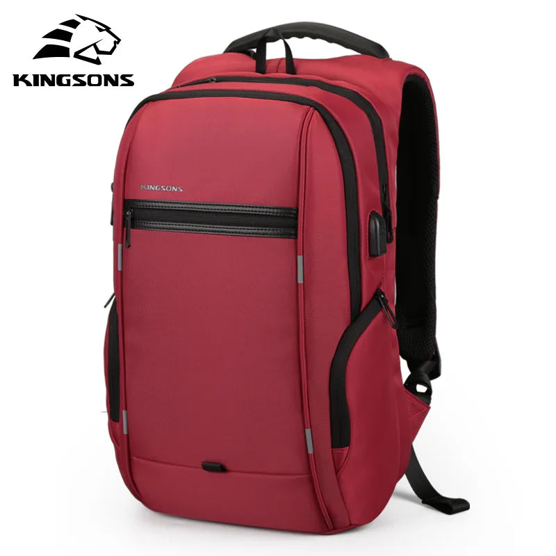 Kingsons 13'' 15'' 17'' USB Lade Laptop Rucksack für Computer Tasche Frauen Notebook Pack Wasserdichte Anti-diebstahl Schule Tas