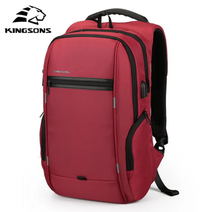 Kingsons 13'' 15'' 17'' USB Lade Laptop Rucksack für Computer Tasche Frauen Notebook Pack Wasserdichte Anti-diebstahl Schule Tas