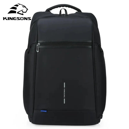 Kingsons 15 17 inch Laptop Man Backpack   USB Recharging Multi-layer Space Travel Male Bag Anti-thief Mochila
