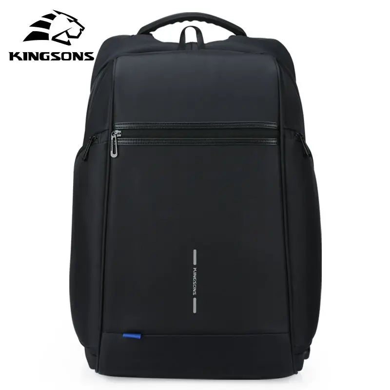 Kingsons 15 17 inch Laptop Man Backpack   USB Recharging Multi-layer Space Travel Male Bag Anti-thief Mochila