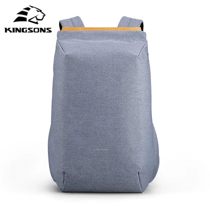 Kingsons 2024 New USB Charging Notebook Backpack 15.6 inch Laptop Computer Bag Men Anti-theft Waterproof School Bags for Boys