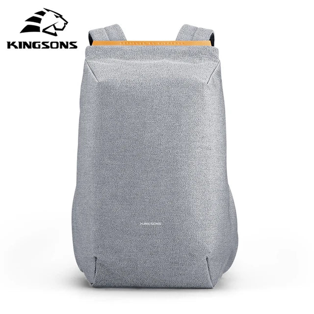 Kingsons 2024 New USB Charging Notebook Backpack 15.6 inch Laptop Computer Bag Men Anti-theft Waterproof School Bags for Boys