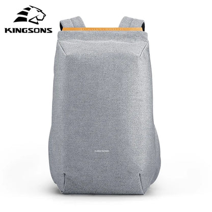 Kingsons 2024 New USB Charging Notebook Backpack 15.6 inch Laptop Computer Bag Men Anti-theft Waterproof School Bags for Boys