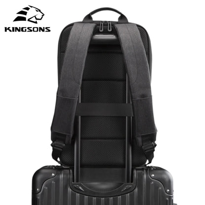 Kingsons 44*25*5 Backpack 15.6 inch Laptop  Lightweight W/ USB Charging Port Casual Waterproof School Bag For Men