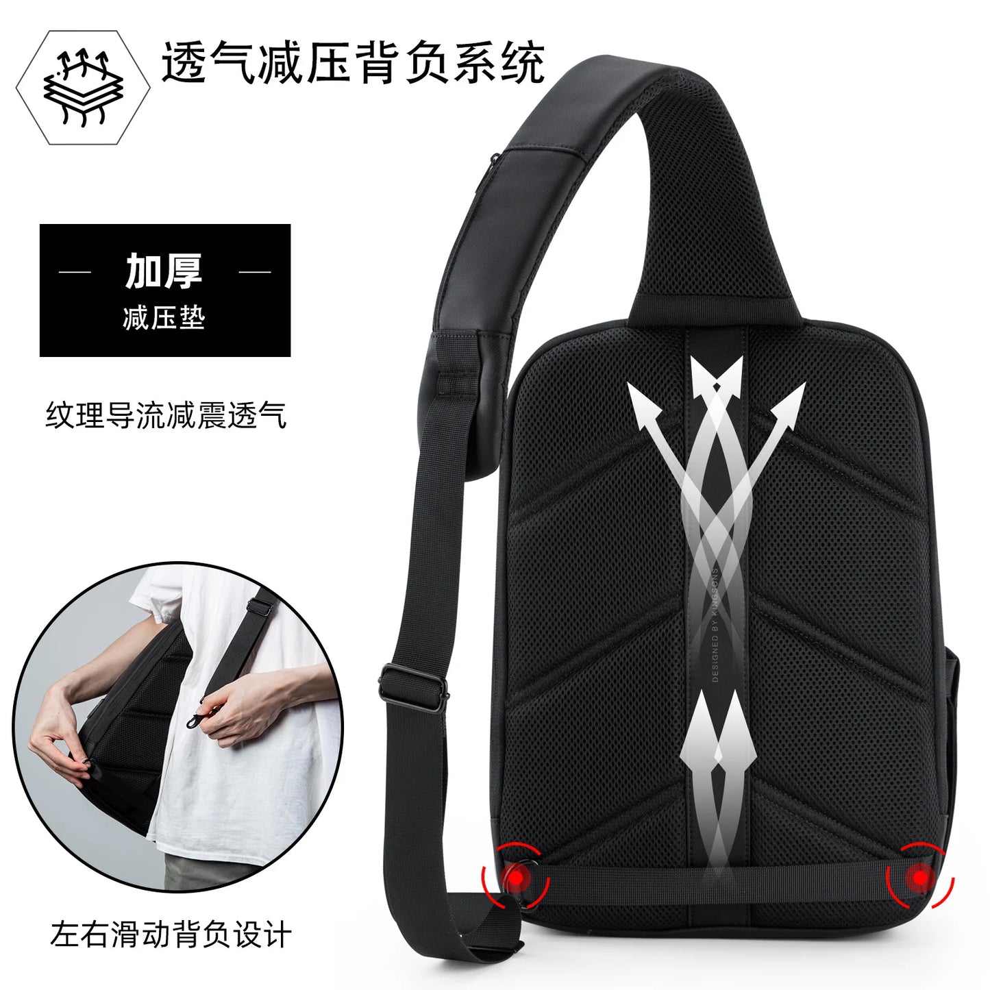 Kingsons Brand Laptop Bag 13.14 Inch Notebook Crossbody Messenger Case Handbag Backpack Shoulder Man Women Lady Dropship