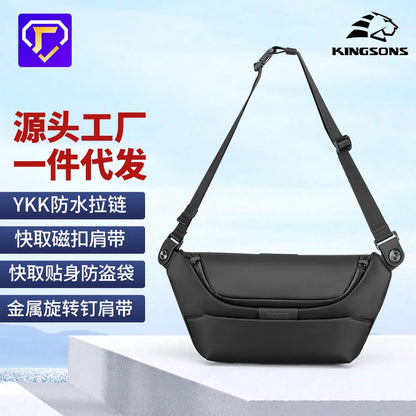 Kingsons Brand New  Crossbody Bag Anti-Theft Shoulder Messenger Male Chest Pack Short Trip Bosom Worker 7 Inch Tablet DropShip