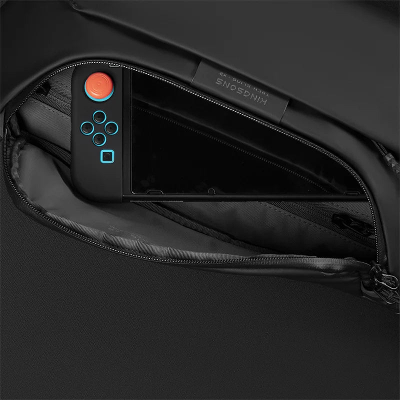 Kingsons Brand New  Crossbody Bag Anti-Theft Shoulder Messenger Male Chest Pack Short Trip Bosom Worker 7 Inch Tablet DropShip