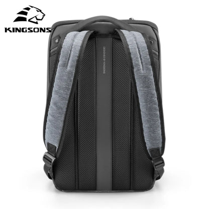 Kingsons Man Backpack Fit 15 inch Laptop With Upgraded USB Recharge Men Multifunctional Travel Anti-thief Waterproof Bag Mochila