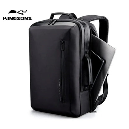 Kingsons New 15.6'' Laptop Backpacks Large Capacity Anti Thief Multifunctional Backpack WaterProof for Business Shoulder Mochila