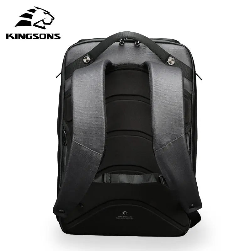 Kingsons Solar Charging Backpack Multifunctional Anti-Theft Waterproof Men Laptop Shoulder Bag USB Travel Outdoor Backpack