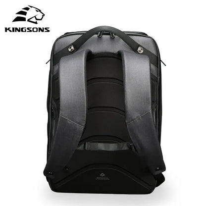 Kingsons Solar Charging Backpack Multifunctional Anti-Theft Waterproof Men Laptop Shoulder Bag USB Travel Outdoor Backpack