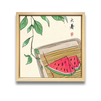Kitchen Pictures Wall Decor Canvas Art Tranditional 24 Solar Terms Canvas Posters Printed On Canvas for Walls Decoration