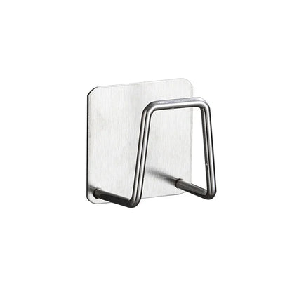 Kitchen Sponges Holder Self Adhesive Sink Sponges Drain Drying Rack 304 Stainless Steel Storage Holder Bathroom Sink Accessories