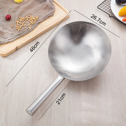 Kitchen Thick Stainless Steel Chef Wok Pot Large Spoon Wooden Handle Cookware Multi-function Cooking Spoon Large Spoon