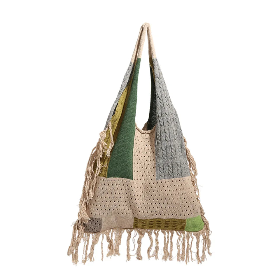 Knitting Luxury Handbags Women Shoulder Bags Designer Women Tote Messenger Bags Summer Mother Shopping Top-handle Bags For Giels