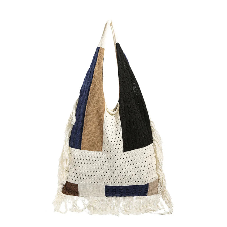 Knitting Luxury Handbags Women Shoulder Bags Designer Women Tote Messenger Bags Summer Mother Shopping Top-handle Bags For Giels