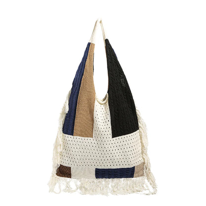 Knitting Luxury Handbags Women Shoulder Bags Designer Women Tote Messenger Bags Summer Mother Shopping Top-handle Bags For Giels