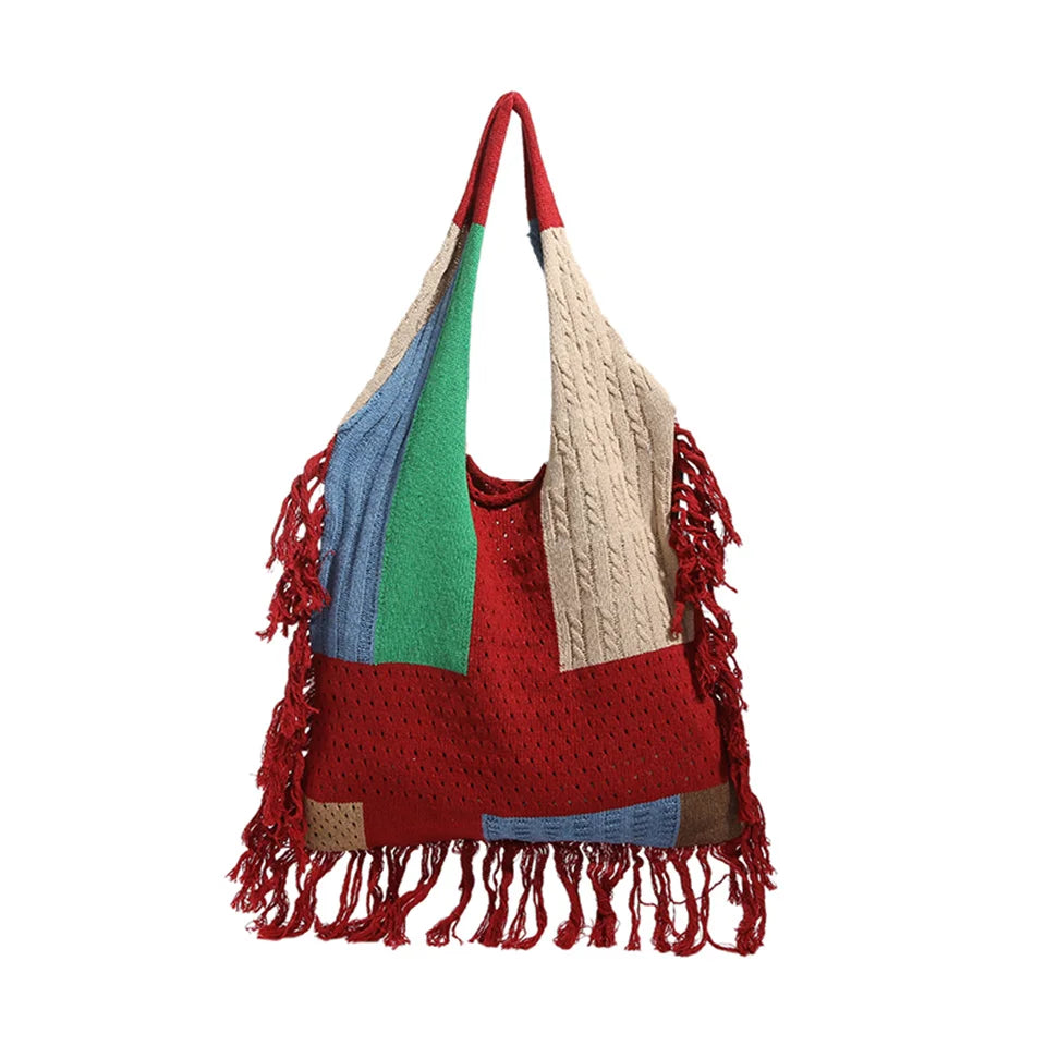 Knitting Luxury Handbags Women Shoulder Bags Designer Women Tote Messenger Bags Summer Mother Shopping Top-handle Bags For Giels
