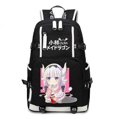 Kobayashi-san Chi No Maid Dragon Anime USB Boy Girl Book School Bags Teenagers Schoolbags Women Men Laptop Travel Backpack