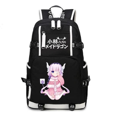 Kobayashi-san Chi No Maid Dragon Anime USB Boy Girl Book School Bags Teenagers Schoolbags Women Men Laptop Travel Backpack