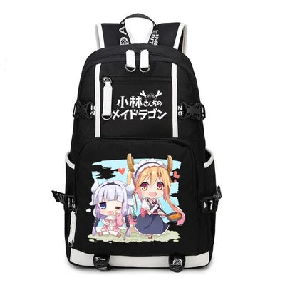 Kobayashi-san Chi No Maid Dragon Anime USB Boy Girl Book School Bags Teenagers Schoolbags Women Men Laptop Travel Backpack
