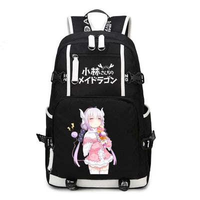 Kobayashi-san Chi No Maid Dragon Anime USB Boy Girl Book School Bags Teenagers Schoolbags Women Men Laptop Travel Backpack