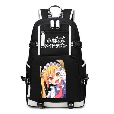 Kobayashi-san Chi No Maid Dragon Anime USB Boy Girl Book School Bags Teenagers Schoolbags Women Men Laptop Travel Backpack