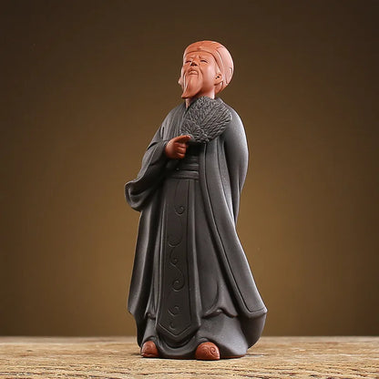Kong Ming, Zhuge Liang, Statue, Ceramic Decoration, Historical Figures, Home Decoration, Craft Gift, Bo Gu Rack Decoration