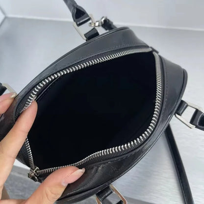 Korean All-match Boston Bag 2024 New Trendy Minority Designer One Shoulder Crossbody Portable Purses Large Capacity Bolsas