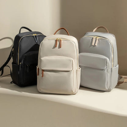 Korean Bags for Women New Classic Soft Waterproof Travel 14inch Feminina Backpack Student Nylon Laptop Fashion Casual Backpacks