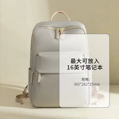 Korean Bags for Women New Classic Soft Waterproof Travel 14inch Feminina Backpack Student Nylon Laptop Fashion Casual Backpacks