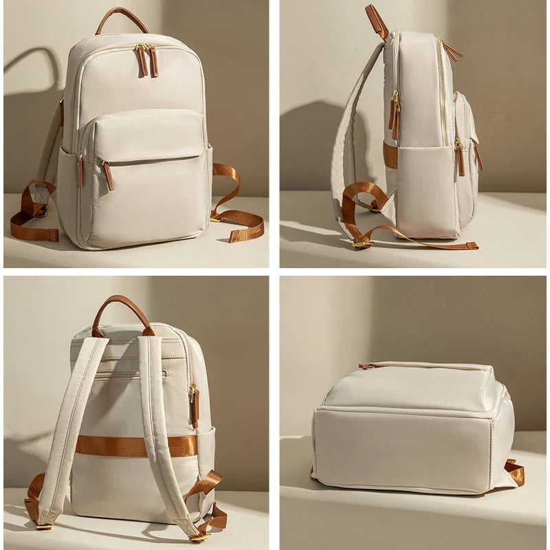 Korean Bags for Women New Classic Soft Waterproof Travel 14inch Feminina Backpack Student Nylon Laptop Fashion Casual Backpacks