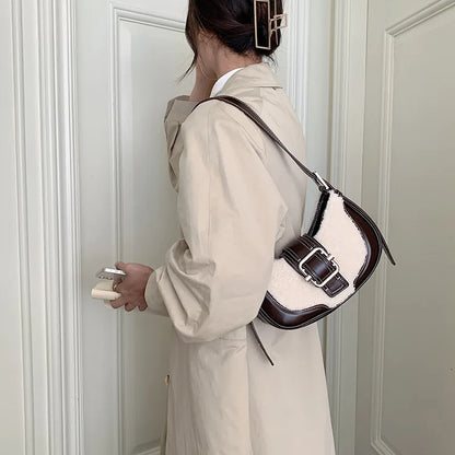 Korean Chic Casual Simple Underarm Shoulder Bag All-match Denim Half Moon Handbags 2024 New Street Ll-match Bolsas Mujer