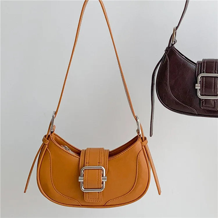 Korean Chic Casual Simple Underarm Shoulder Bag All-match Denim Half Moon Handbags 2024 New Street Ll-match Bolsas Mujer