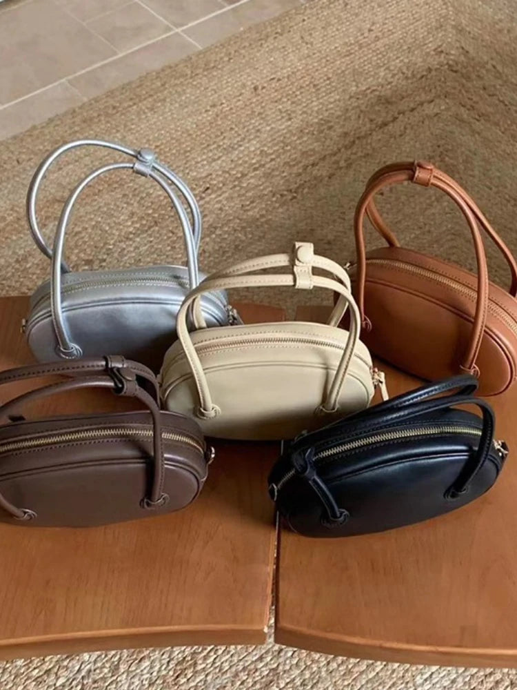 Korean Chic Casual Zipper Shoulder Bags High Quality Leather Handbags Female Versatile Portable Crossbody Purse Clutch Blosa