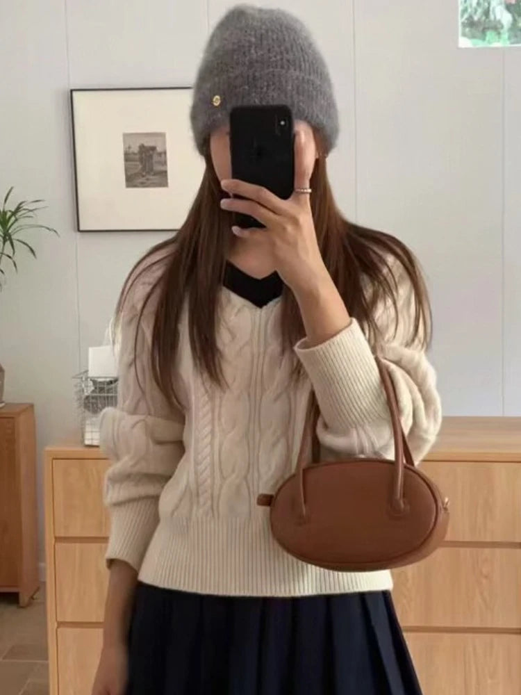 Korean Chic Casual Zipper Shoulder Bags High Quality Leather Handbags Female Versatile Portable Crossbody Purse Clutch Blosa