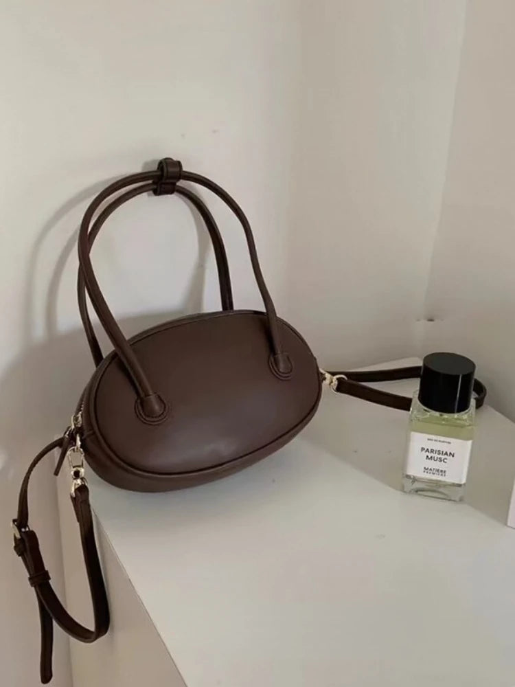 Korean Chic Casual Zipper Shoulder Bags High Quality Leather Handbags Female Versatile Portable Crossbody Purse Clutch Blosa