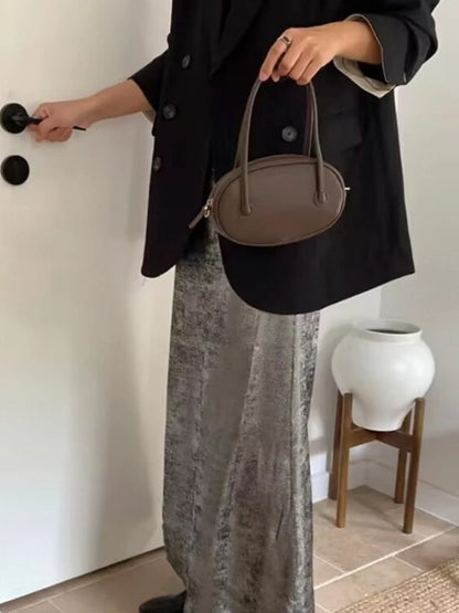 Korean Chic Casual Zipper Shoulder Bags High Quality Leather Handbags Female Versatile Portable Crossbody Purse Clutch Blosa