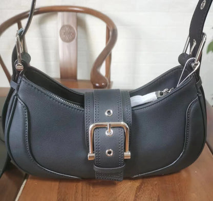 Korean Chic Designer Armpit Shoulder Bag Street Y2k Casual Belt Buckle Underarm Purses Clutch Female New Handbags Bolsos Mujer