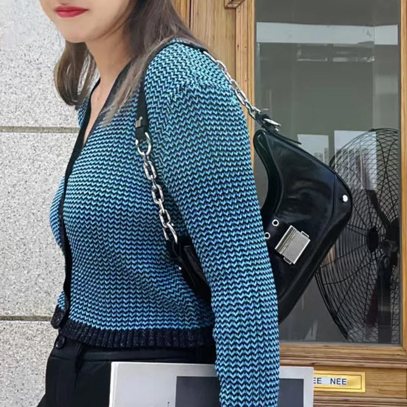 Korean Chic Half Moon Bag 2024 New Genuine Leather Underarm Handbags Fashion All-match Commuter Crossbody Purses Female Bolsas
